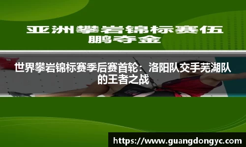 世界攀岩锦标赛季后赛首轮：洛阳队交手芜湖队的王者之战